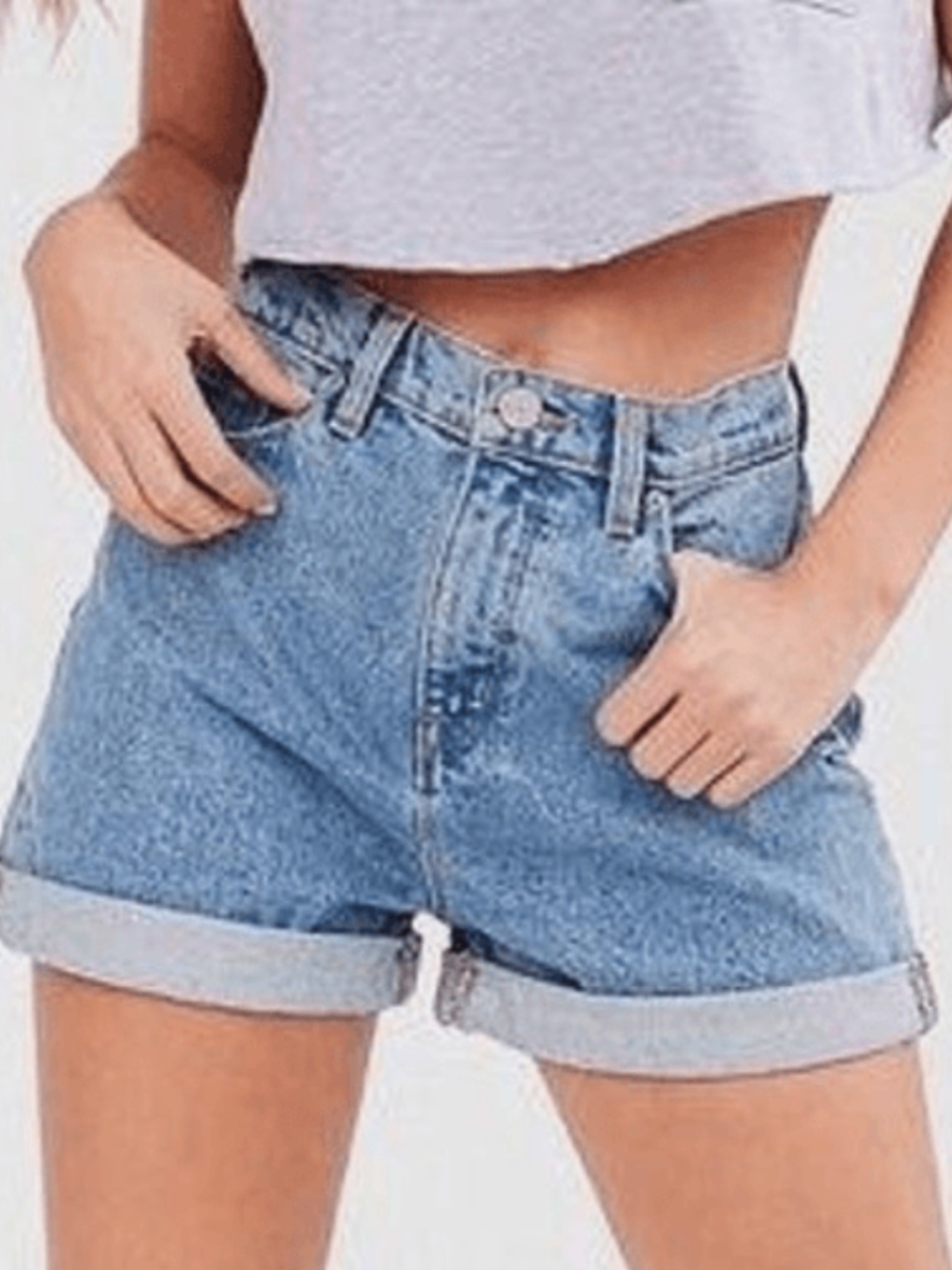 BDG Denim High-Waisted Mom Short